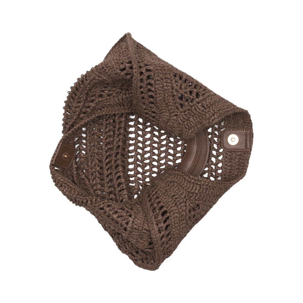 Urban Expressions Brown Crochet Shoulder Bag - Picture 3 of 3